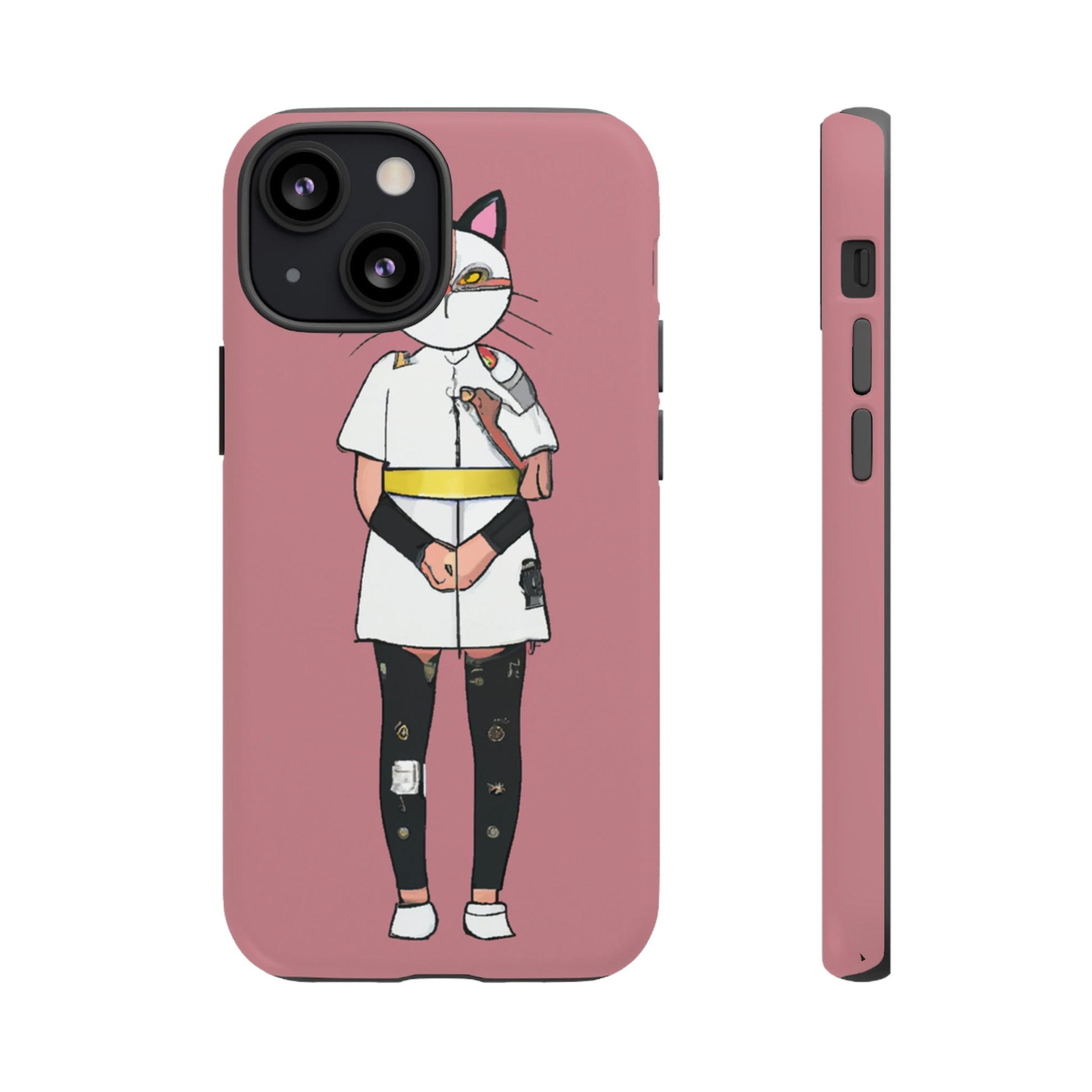 Phone Case-Cat Nurse | Tough-iPhone 13 Mini-Matte-PhoneCaseBoss-Phone-Best-Phone-Cases