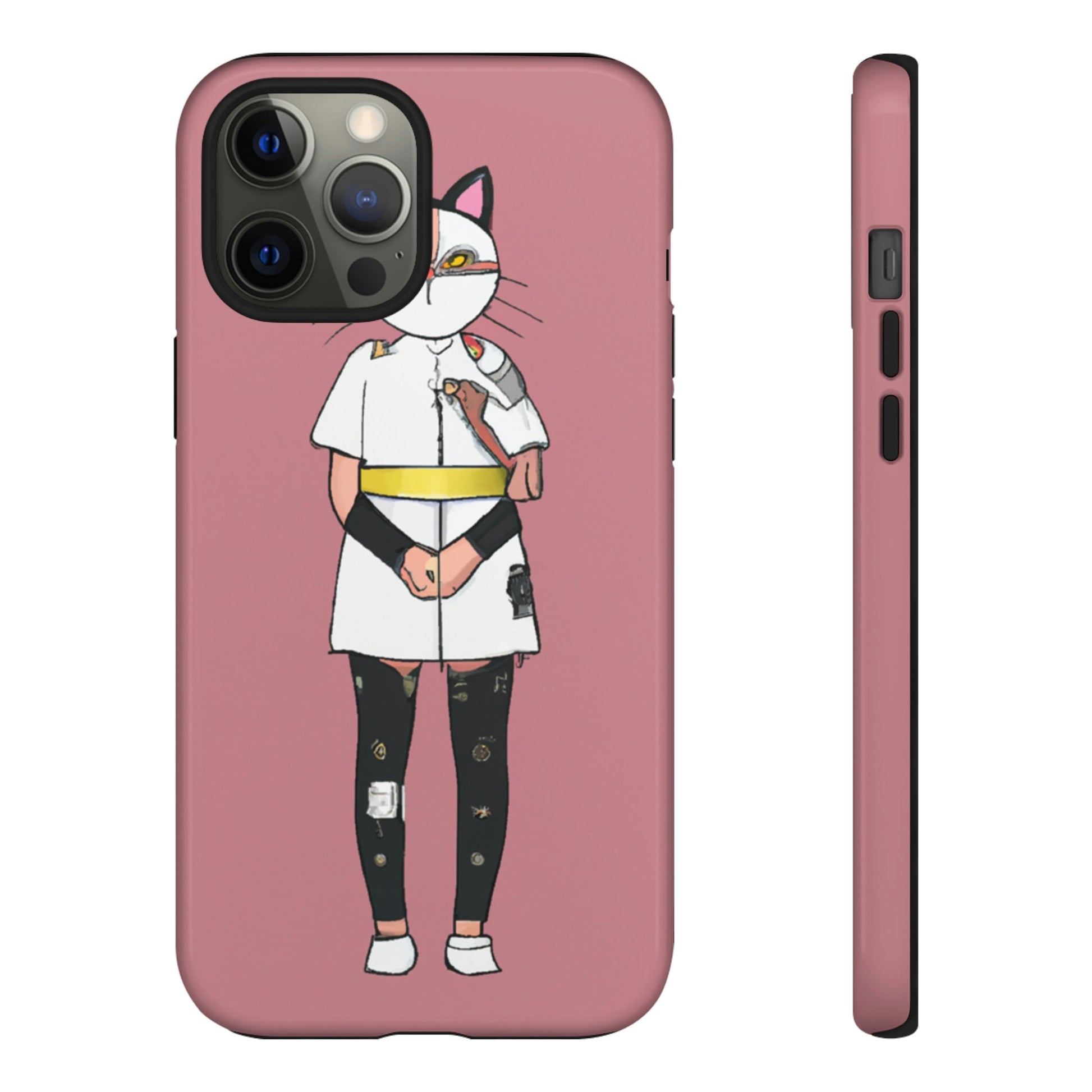 Phone Case-Cat Nurse | Tough-iPhone 12 Pro Max-Glossy-PhoneCaseBoss-Phone-Best-Phone-Cases