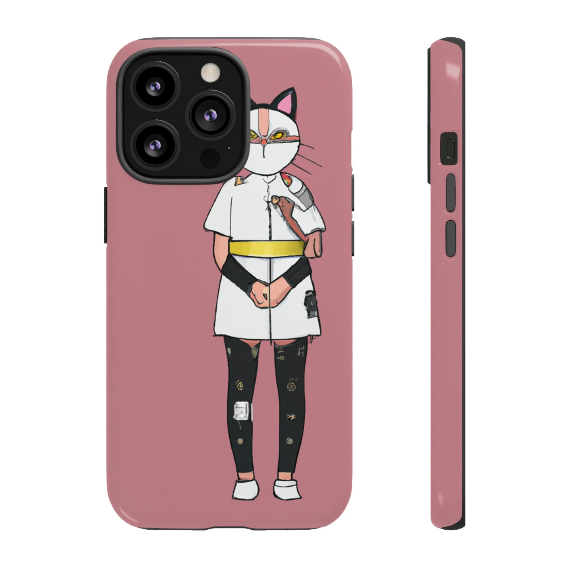 Phone Case-Cat Nurse | Tough-iPhone 13 Pro-Glossy-PhoneCaseBoss-Phone-Best-Phone-Cases