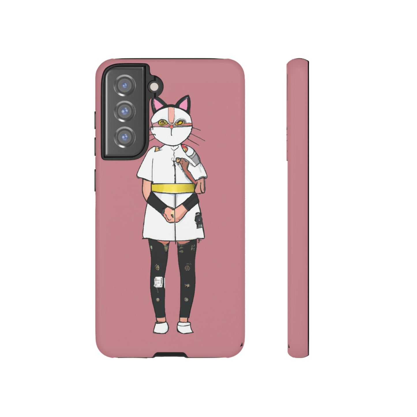 Phone Case-Cat Nurse | Tough-Samsung Galaxy S21 FE-Matte-PhoneCaseBoss-Phone-Best-Phone-Cases