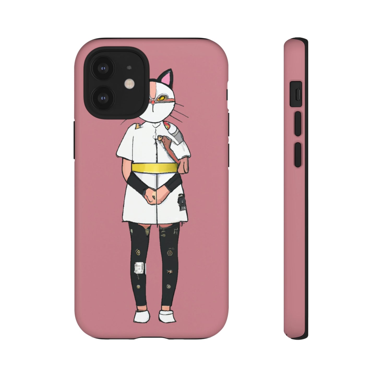 Phone Case-Cat Nurse | Tough-iPhone 12 Mini-Matte-PhoneCaseBoss-Phone-Best-Phone-Cases