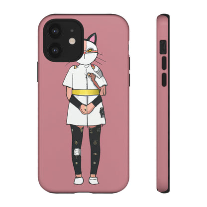 Phone Case-Cat Nurse | Tough-iPhone 12-Glossy-PhoneCaseBoss-Phone-Best-Phone-Cases