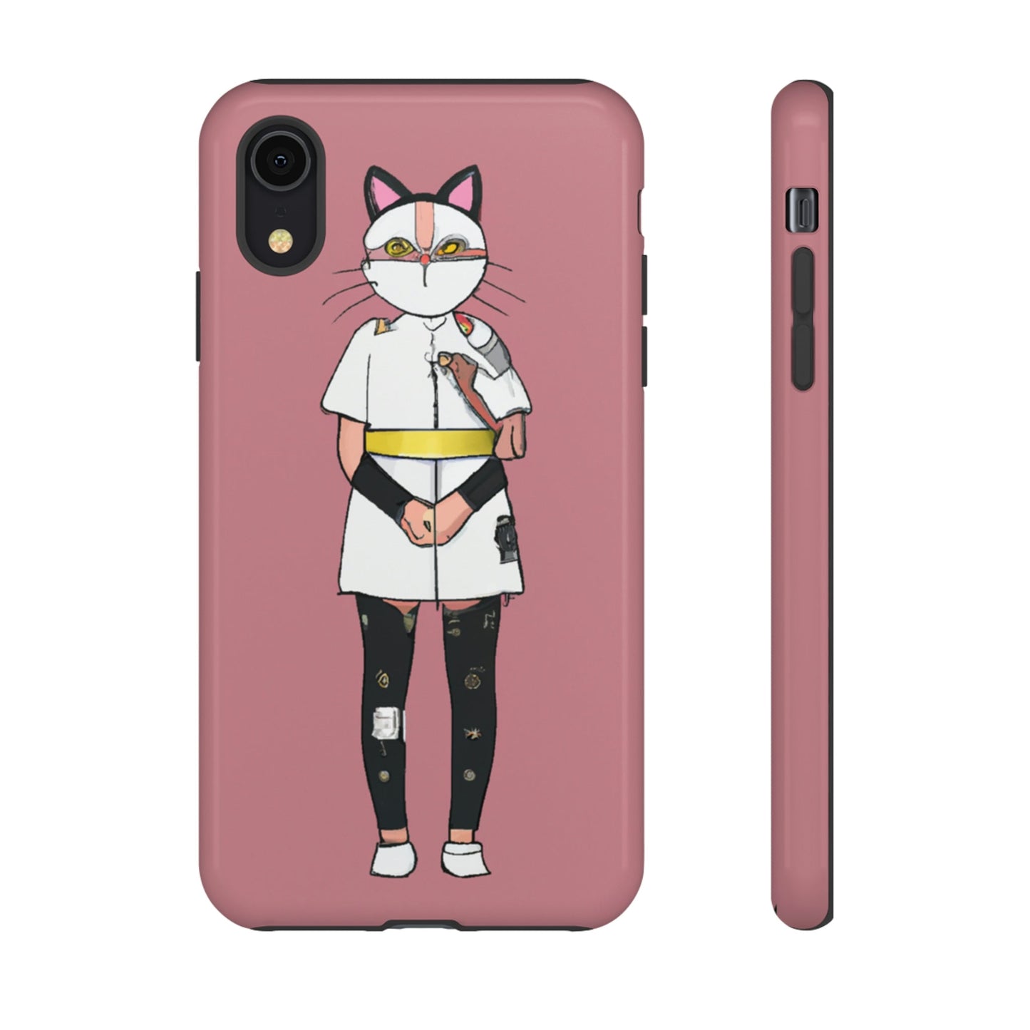 Phone Case-Cat Nurse | Tough-iPhone XR-Glossy-PhoneCaseBoss-Phone-Best-Phone-Cases