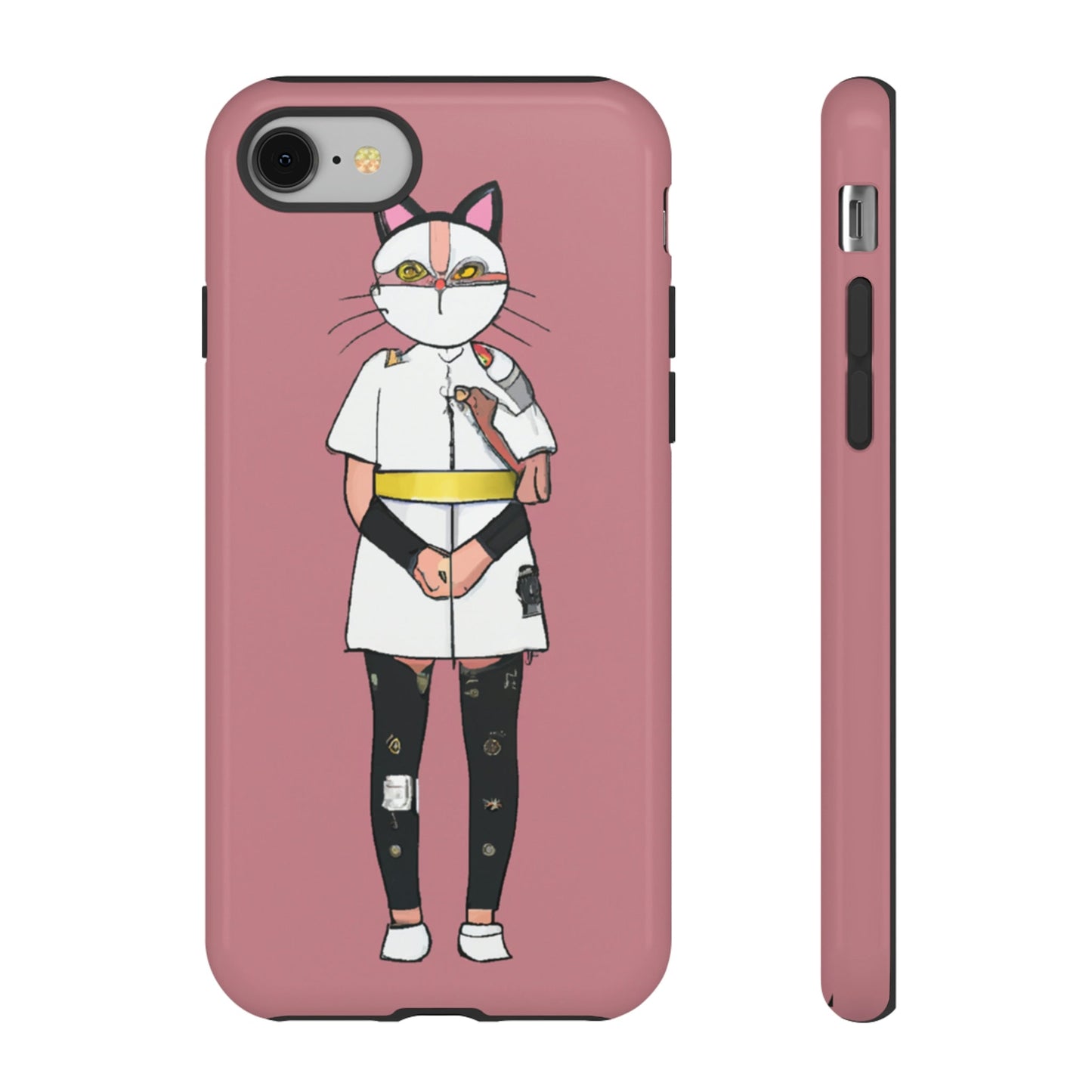 Phone Case-Cat Nurse | Tough-iPhone 8-Glossy-PhoneCaseBoss-Phone-Best-Phone-Cases