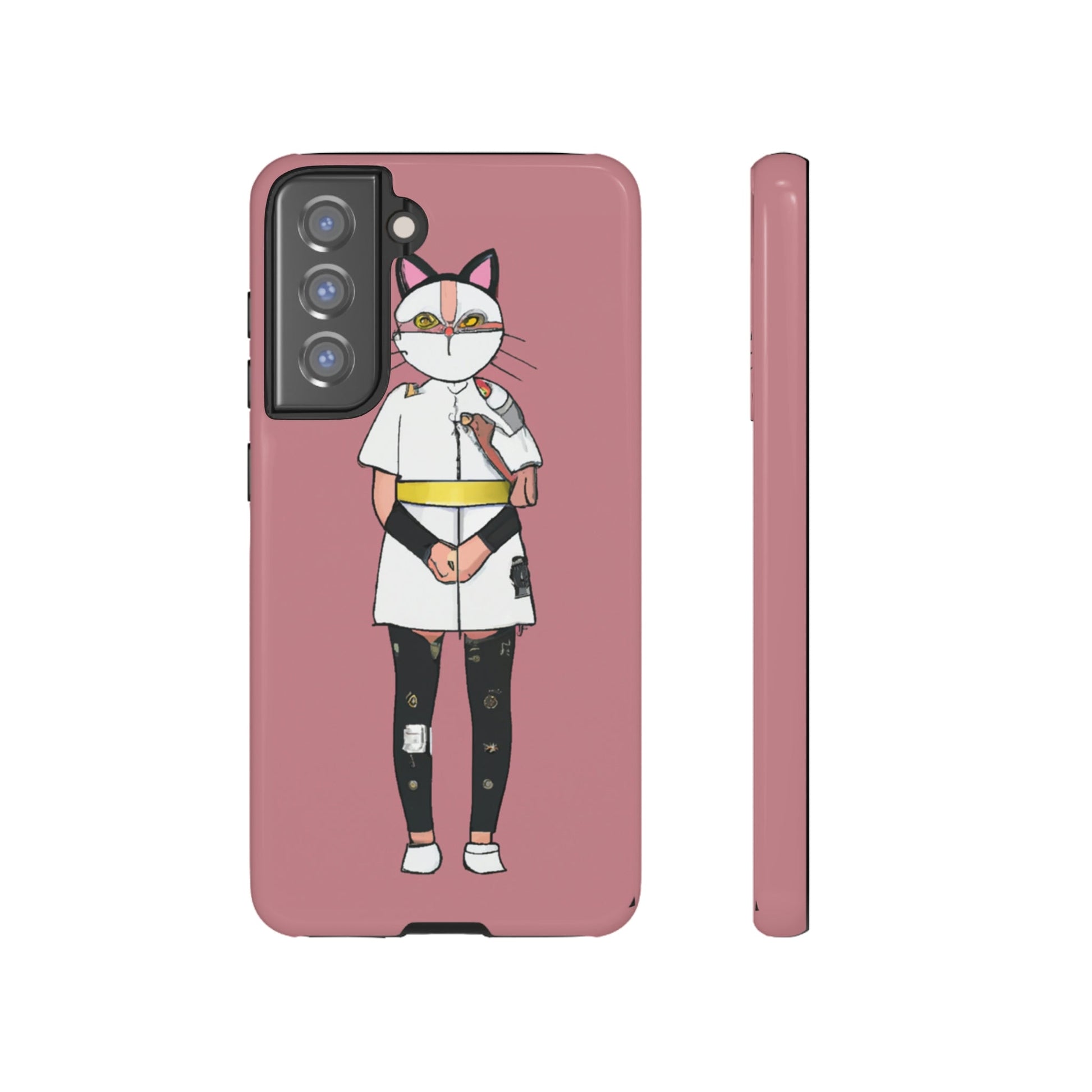 Phone Case-Cat Nurse | Tough-Samsung Galaxy S21 FE-Glossy-PhoneCaseBoss-Phone-Best-Phone-Cases