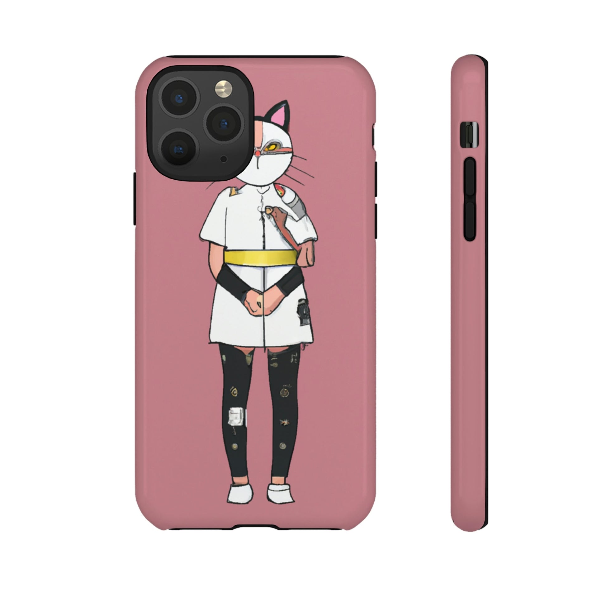 Phone Case-Cat Nurse | Tough-iPhone 11 Pro-Glossy-PhoneCaseBoss-Phone-Best-Phone-Cases