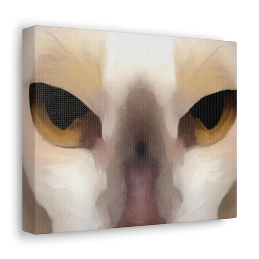 Cat Portrait - Canvas Gallery Wrap inspired by Georgia O'Keeffe-Canvas-Printify-10″ x 8″-1.25"-Art & Wall Decor, Canvas, Fall Picks, Hanging Hardware, Home & Living, Indoor, Spring Essentials, Top Spring Products, Valentine's Day, Valentine's Day promotion-PhoneCaseBoss.com