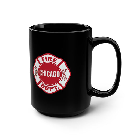 Chicago Fire Logo "We're There When You Need Us" 15oz Black Porcelain Mug-Mug-Printify-15 oz, 15oz, Ceramic, Chicago, Chicago Fire, Chicago Fire Dept, Chicago Gifts, Coffee Mugs, Drink, Drinks, Fireman Gifts, Firemen Gifts, Gifts for Fireman, Glossy, Home & Living, Mugs, Sublimation, The Whole Nother | 15oz,,,7572845232221-Chicago-Fire-Logo-Were-There-When-You-Need-Us-15oz-Black-Porcelain-Mug-Mug-15-oz-15oz-Ceramic-Chicago-Chicago-Fire-Chicago-Fire-Dept-Chicago-Gifts-Coffee-Mugs-Drink-Drinks-Fireman-Gif, Ph