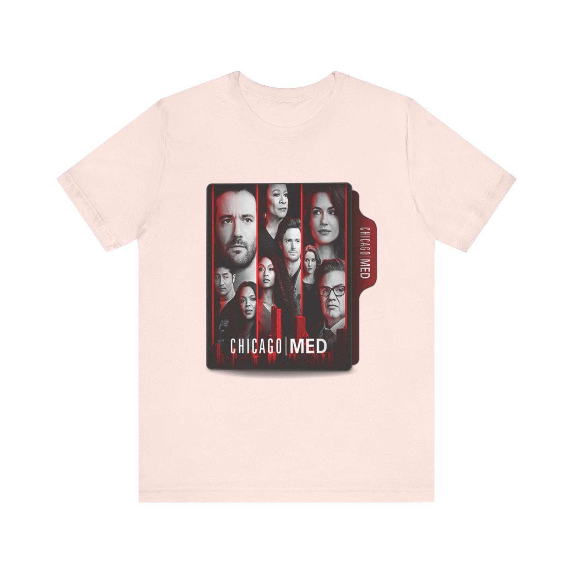 Chicago Med - Unisex Jersey Short Sleeve Tee-T-Shirt-Printify-Soft Pink-XS-Crew neck, DTG, Men's Clothing, Regular fit, T-shirts, Unisex, Women's Clothing-PhoneCaseBoss.com