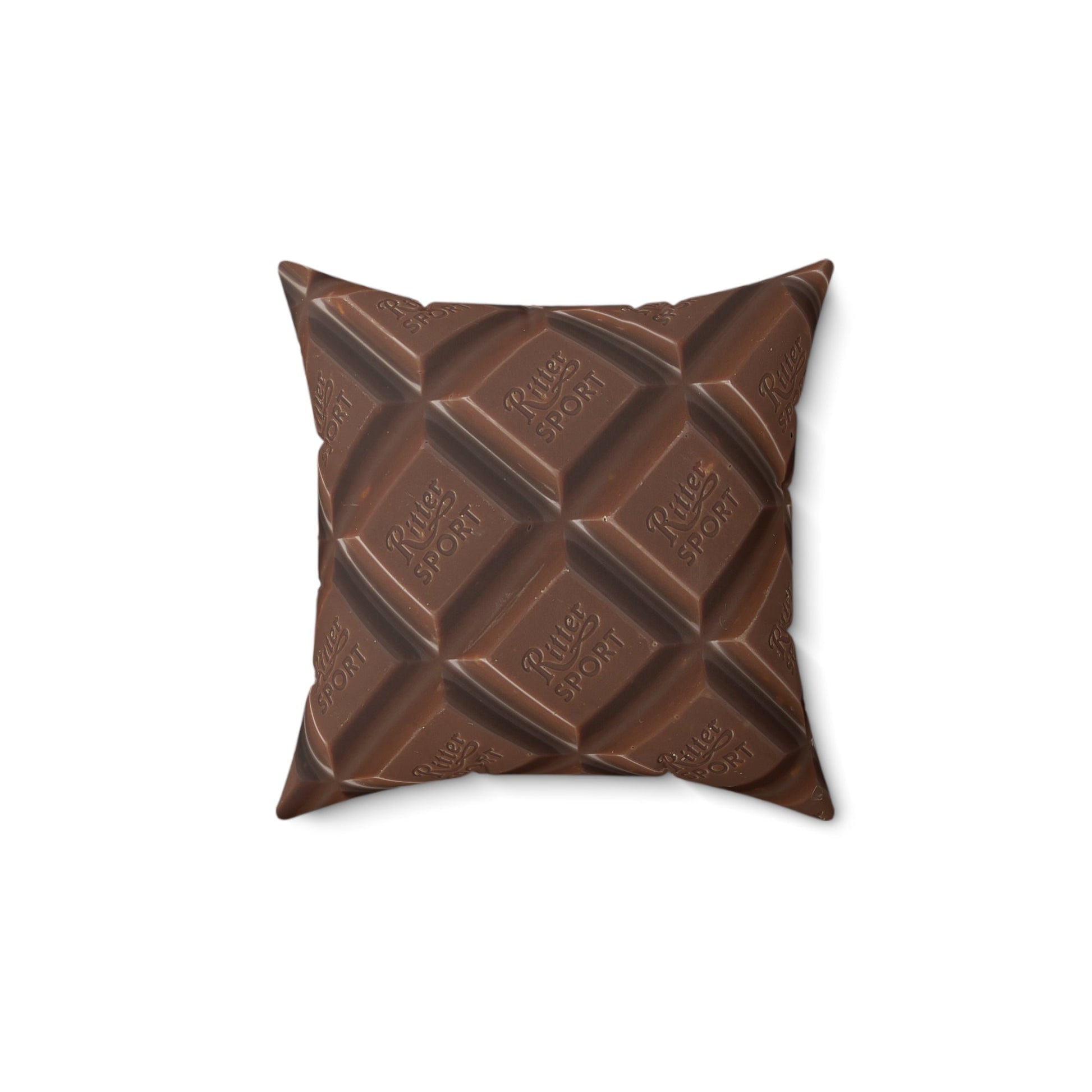 Chocolate Bar Faux Suede Square Pillow (Ritter Sport Chocolate Bar)-Home Decor-Printify-All Over Print, Home & Living, Pillows & Covers-PhoneCaseBoss.com