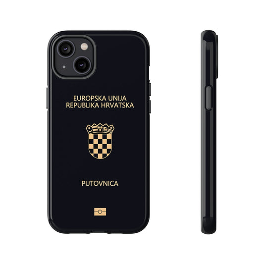 Phone Case-Croatian Passort | Tough-iPhone 14 Plus-Glossy-PhoneCaseBoss-Phone-Best-Phone-Cases