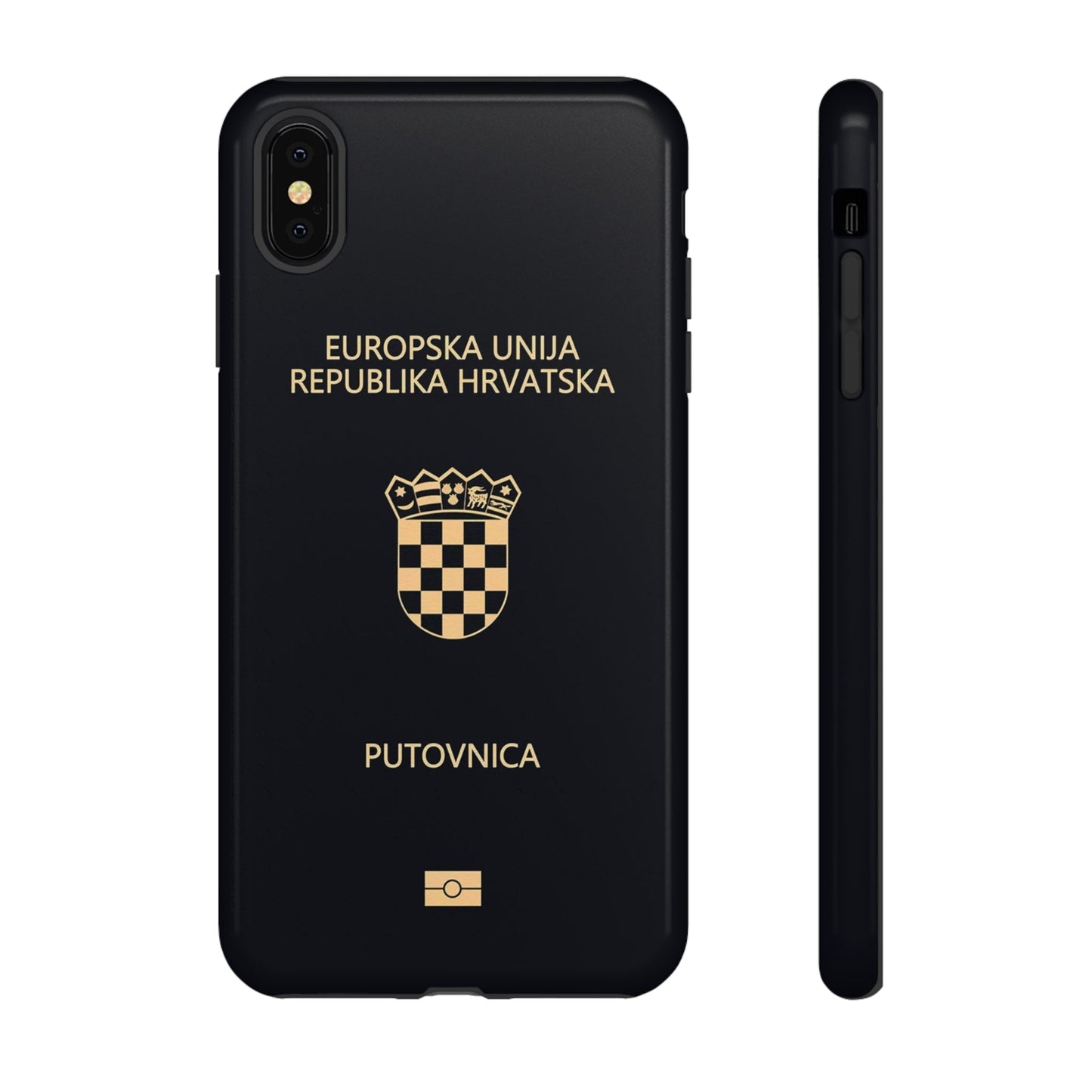 Phone Case-Croatian Passort | Tough-iPhone XS MAX-Glossy-PhoneCaseBoss-Phone-Best-Phone-Cases
