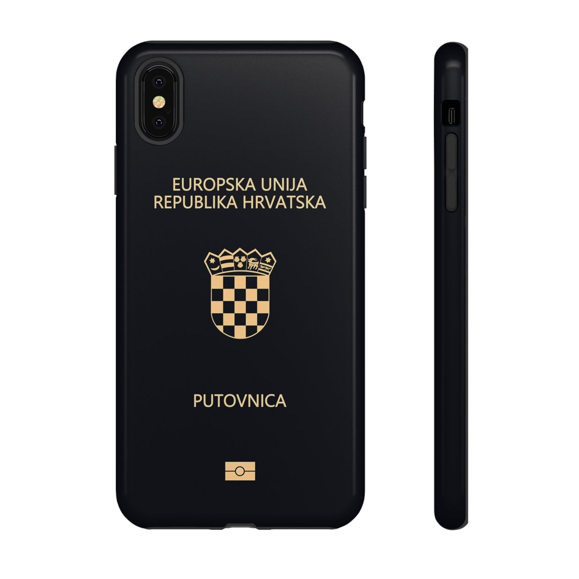 Phone Case-Croatian Passort | Tough-iPhone XS MAX-Glossy-PhoneCaseBoss-Phone-Best-Phone-Cases