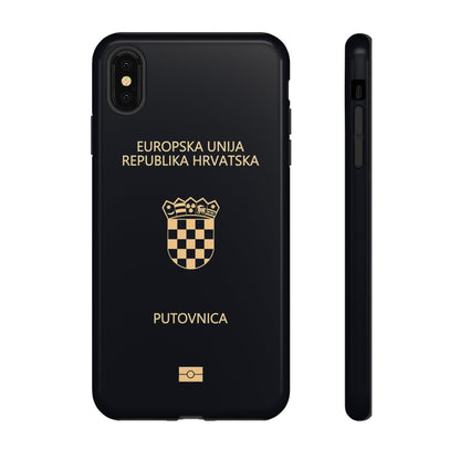 Phone Case-Croatian Passort | Tough-iPhone XS MAX-Glossy-PhoneCaseBoss-Phone-Best-Phone-Cases