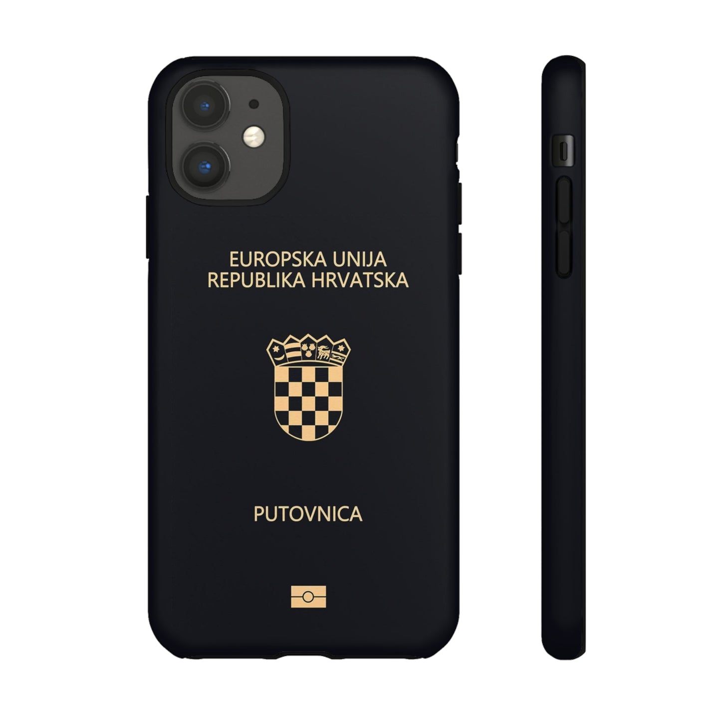 Phone Case-Croatian Passort | Tough-iPhone 11-Matte-PhoneCaseBoss-Phone-Best-Phone-Cases