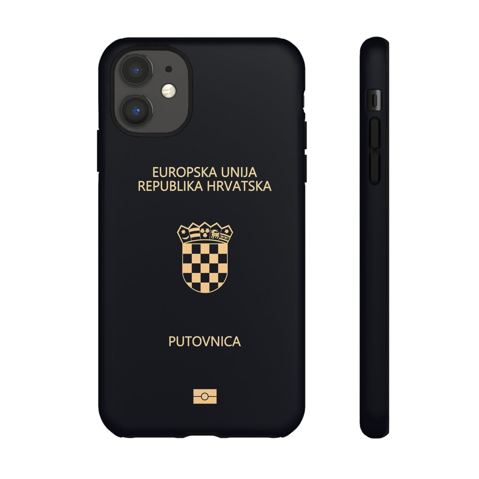 Phone Case-Croatian Passort | Tough-iPhone 11-Matte-PhoneCaseBoss-Phone-Best-Phone-Cases