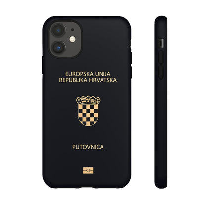 Phone Case-Croatian Passort | Tough-iPhone 11-Matte-PhoneCaseBoss-Phone-Best-Phone-Cases