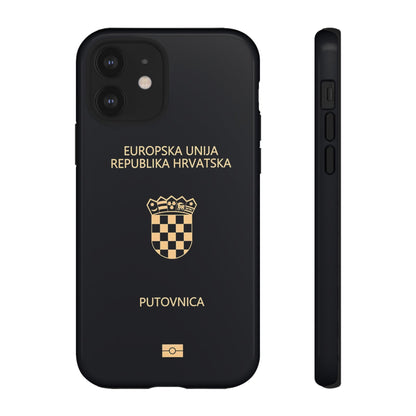 Phone Case-Croatian Passort | Tough-iPhone 12-Glossy-PhoneCaseBoss-Phone-Best-Phone-Cases