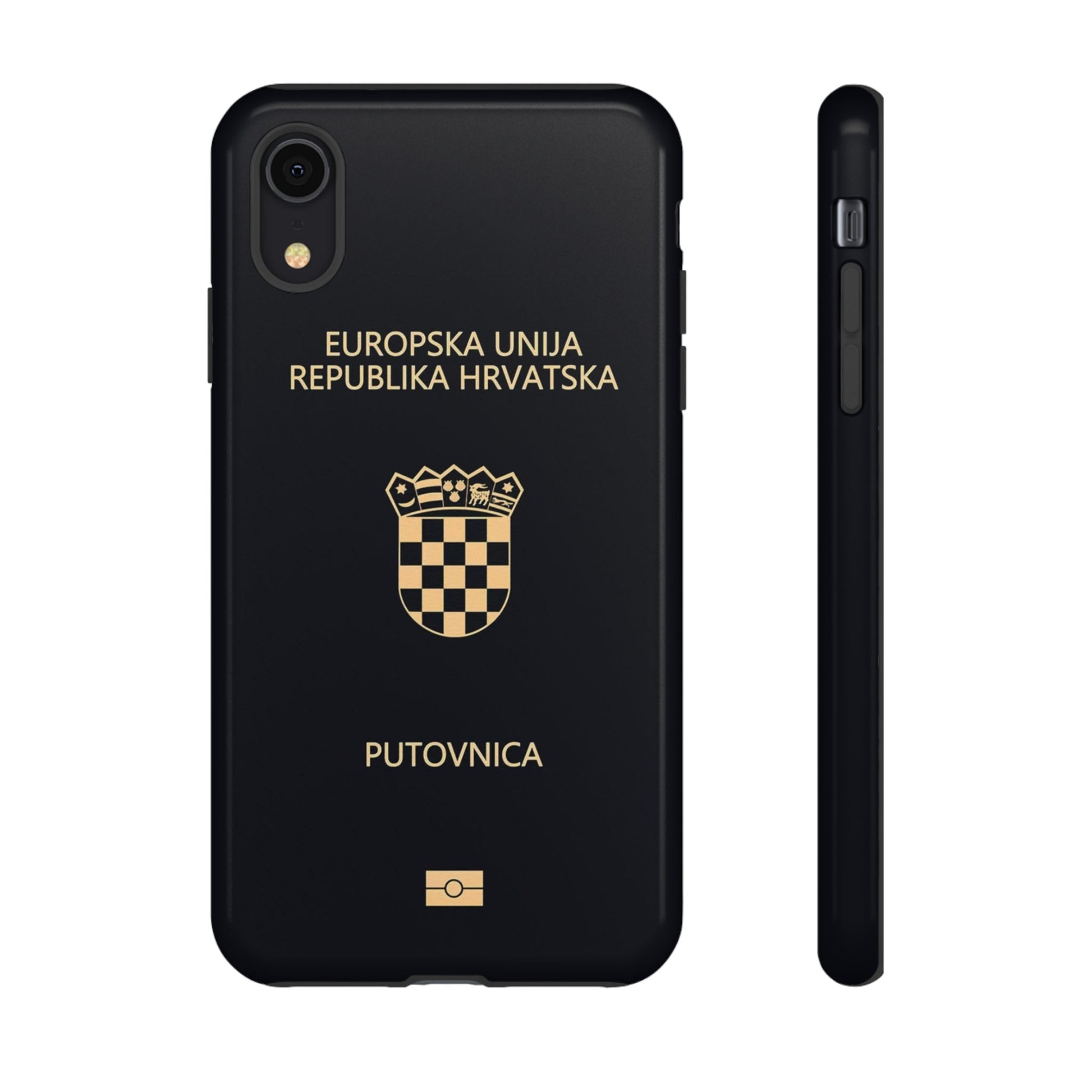 Phone Case-Croatian Passort | Tough-iPhone XR-Glossy-PhoneCaseBoss-Phone-Best-Phone-Cases