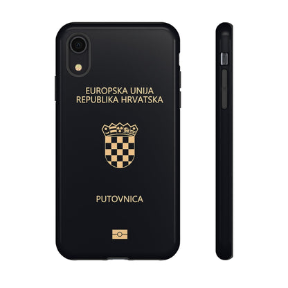 Phone Case-Croatian Passort | Tough-iPhone XR-Glossy-PhoneCaseBoss-Phone-Best-Phone-Cases