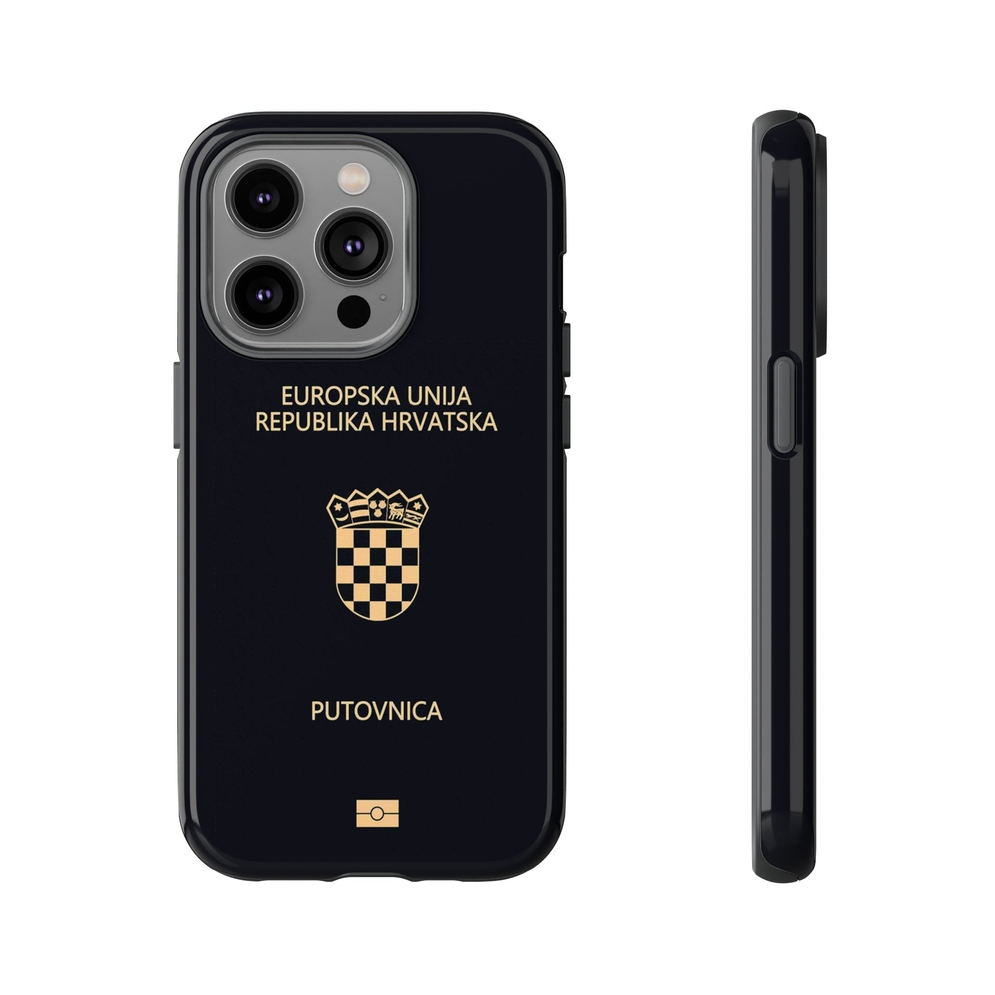 Phone Case-Croatian Passort | Tough-iPhone 14 Pro-Glossy-PhoneCaseBoss-Phone-Best-Phone-Cases