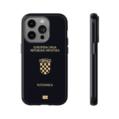 Phone Case-Croatian Passort | Tough-iPhone 14 Pro-Glossy-PhoneCaseBoss-Phone-Best-Phone-Cases