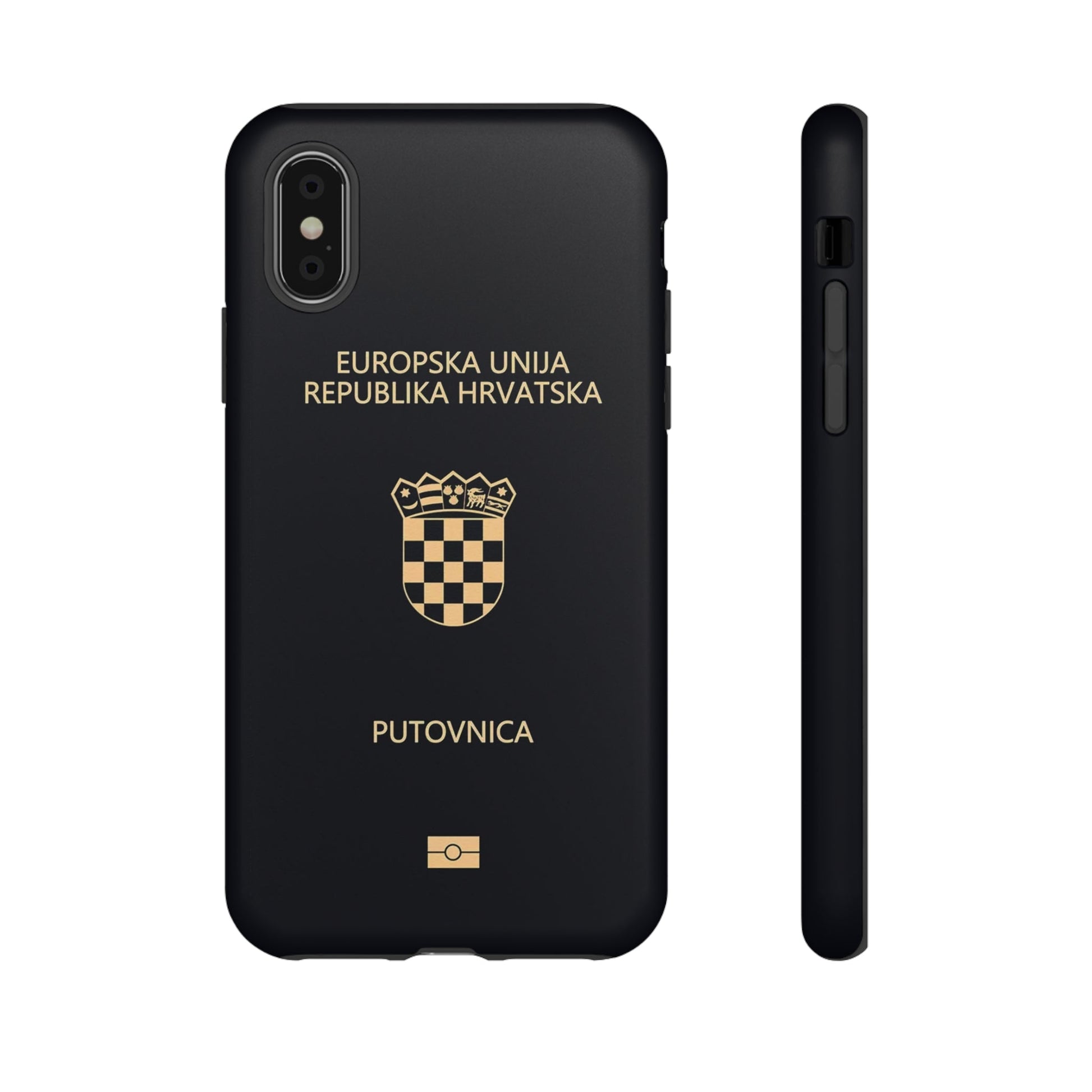 Phone Case-Croatian Passort | Tough-iPhone X-Matte-PhoneCaseBoss-Phone-Best-Phone-Cases