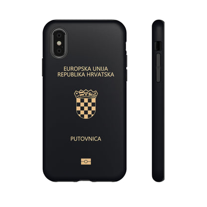 Phone Case-Croatian Passort | Tough-iPhone X-Matte-PhoneCaseBoss-Phone-Best-Phone-Cases
