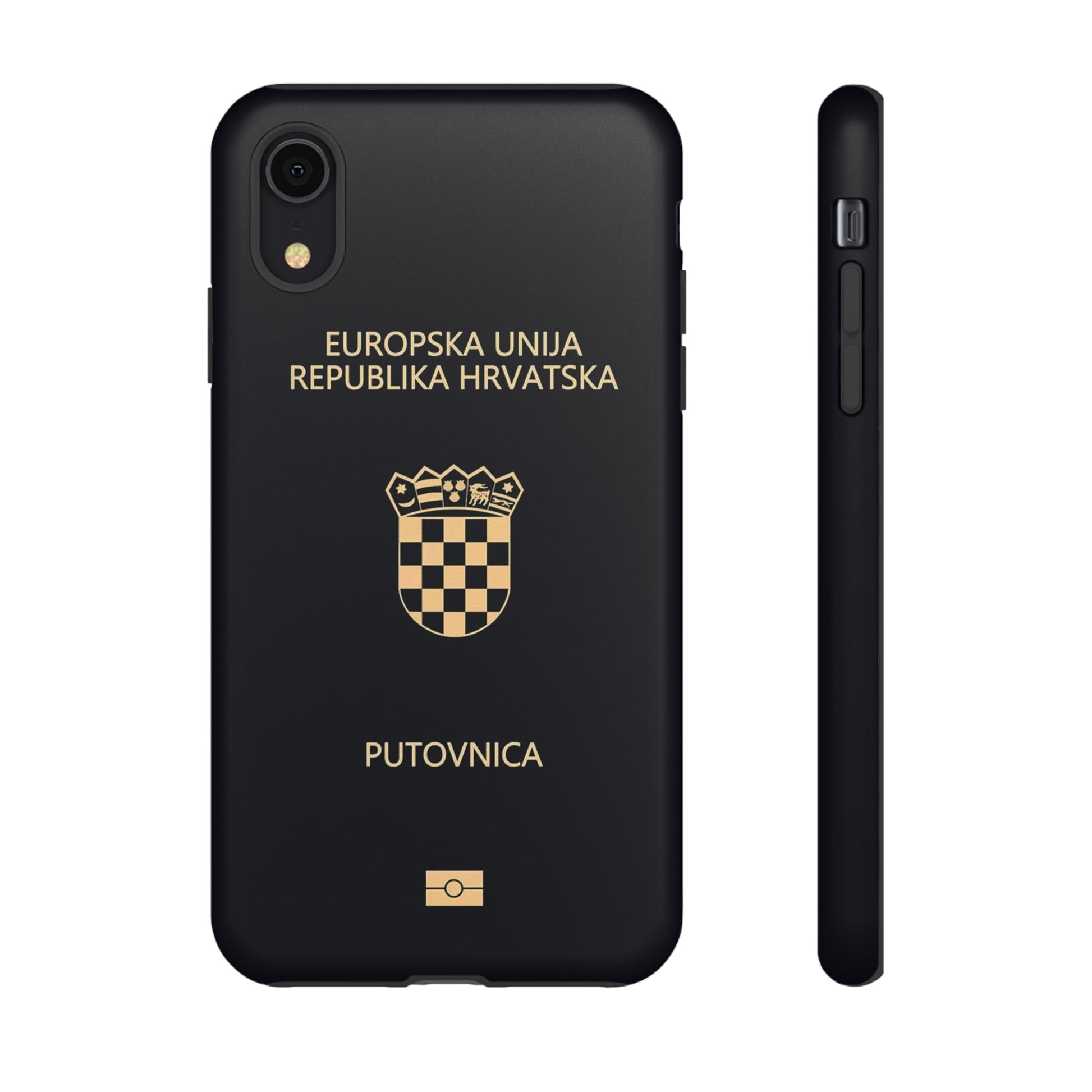 Phone Case-Croatian Passort | Tough-iPhone XR-Matte-PhoneCaseBoss-Phone-Best-Phone-Cases