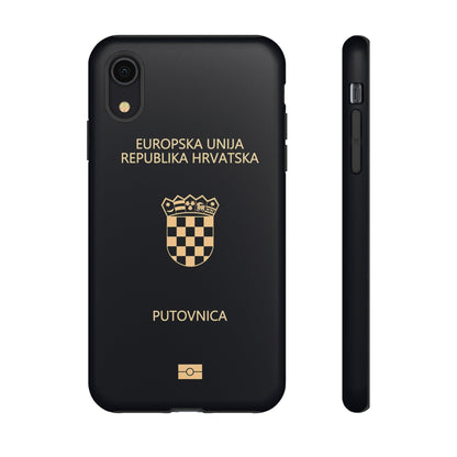 Phone Case-Croatian Passort | Tough-iPhone XR-Matte-PhoneCaseBoss-Phone-Best-Phone-Cases