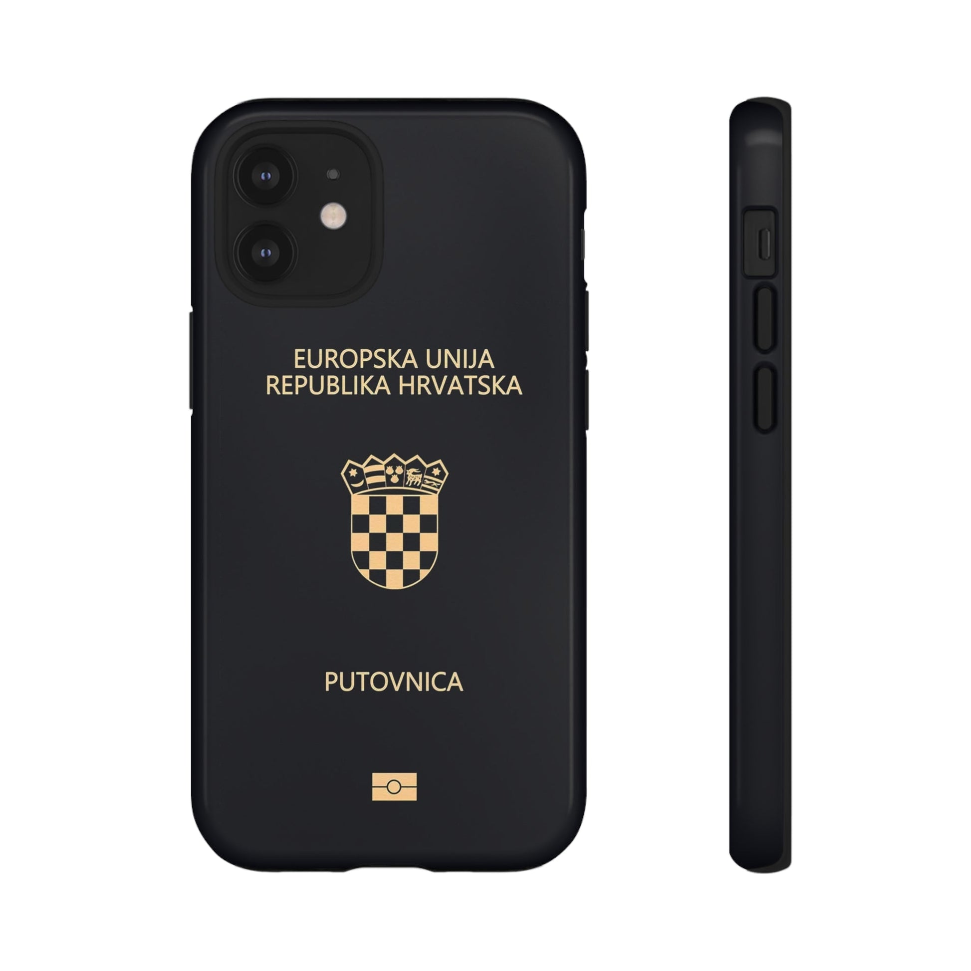 Phone Case-Croatian Passort | Tough-iPhone 12 Mini-Glossy-PhoneCaseBoss-Phone-Best-Phone-Cases