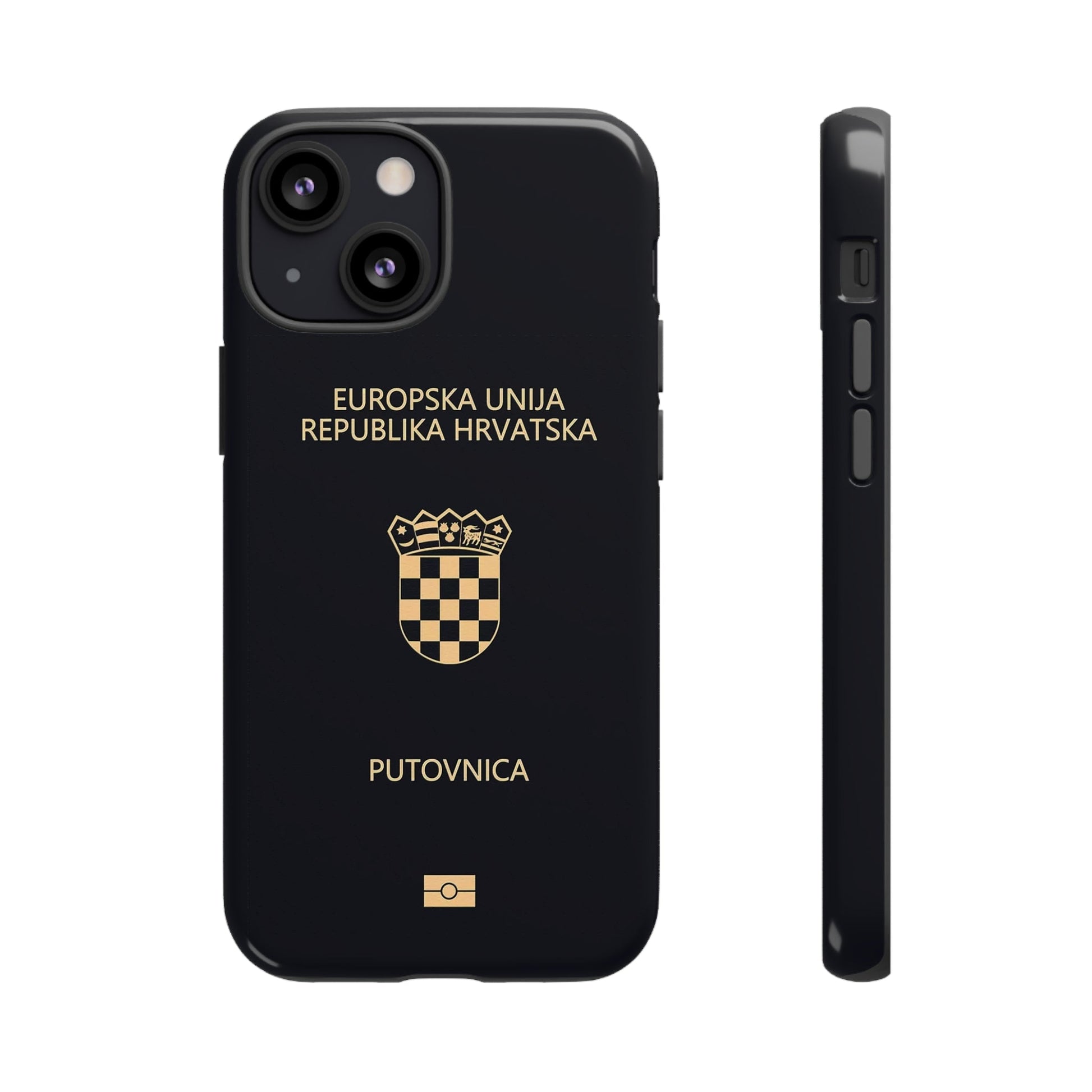 Phone Case-Croatian Passort | Tough-iPhone 13 Mini-Glossy-PhoneCaseBoss-Phone-Best-Phone-Cases