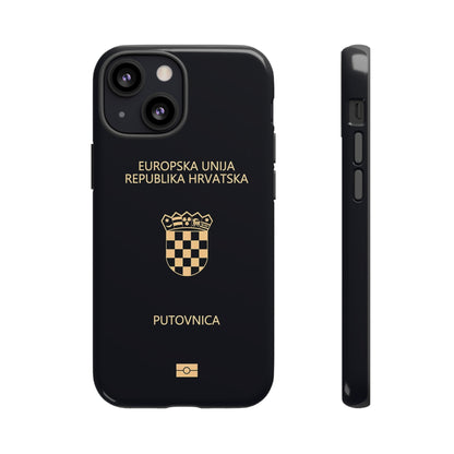 Phone Case-Croatian Passort | Tough-iPhone 13 Mini-Glossy-PhoneCaseBoss-Phone-Best-Phone-Cases
