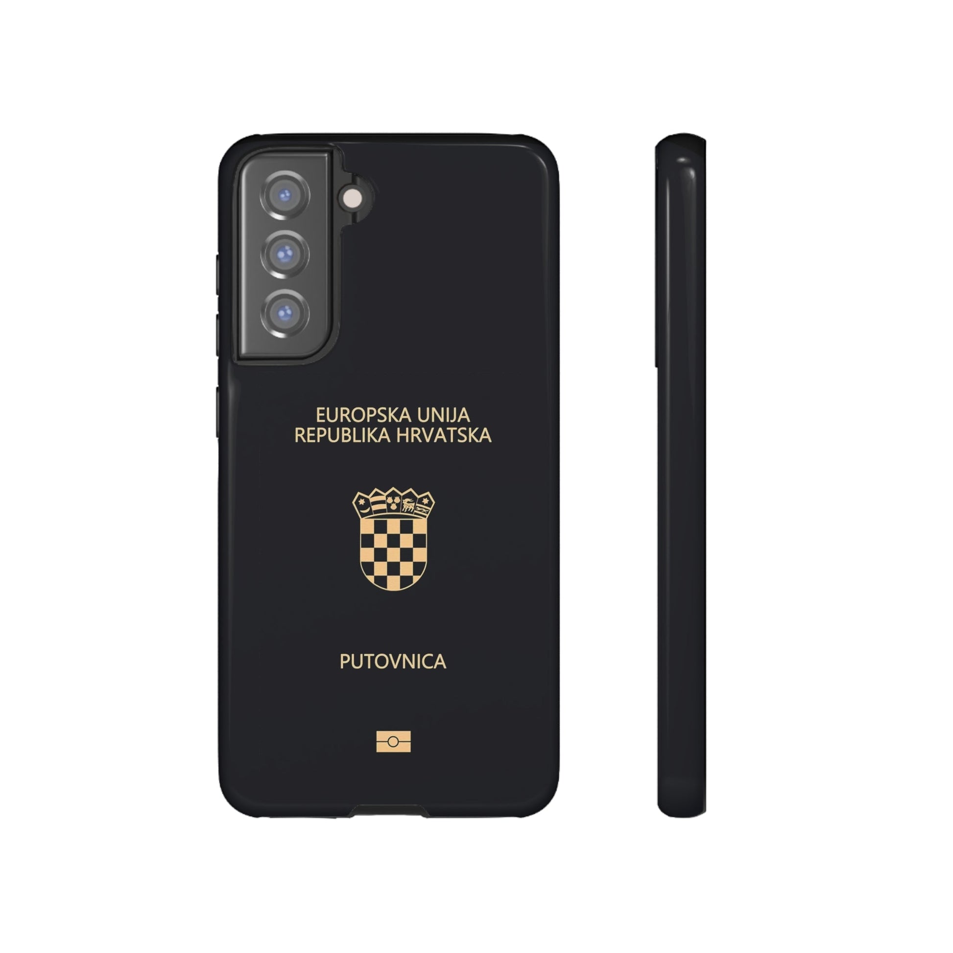 Phone Case-Croatian Passort | Tough-Samsung Galaxy S21 FE-Glossy-PhoneCaseBoss-Phone-Best-Phone-Cases