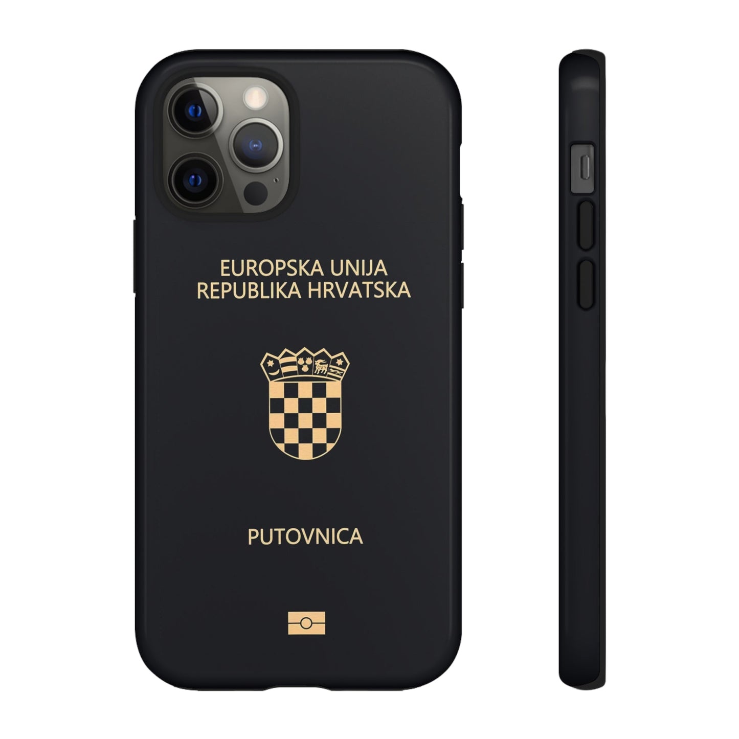 Phone Case-Croatian Passort | Tough-iPhone 12 Pro-Glossy-PhoneCaseBoss-Phone-Best-Phone-Cases
