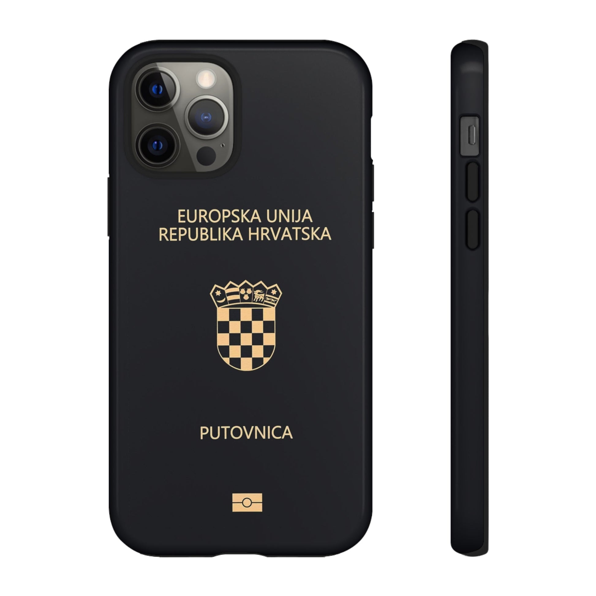 Phone Case-Croatian Passort | Tough-iPhone 12 Pro-Glossy-PhoneCaseBoss-Phone-Best-Phone-Cases