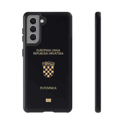 Phone Case-Croatian Passort | Tough-Samsung Galaxy S21-Glossy-PhoneCaseBoss-Phone-Best-Phone-Cases