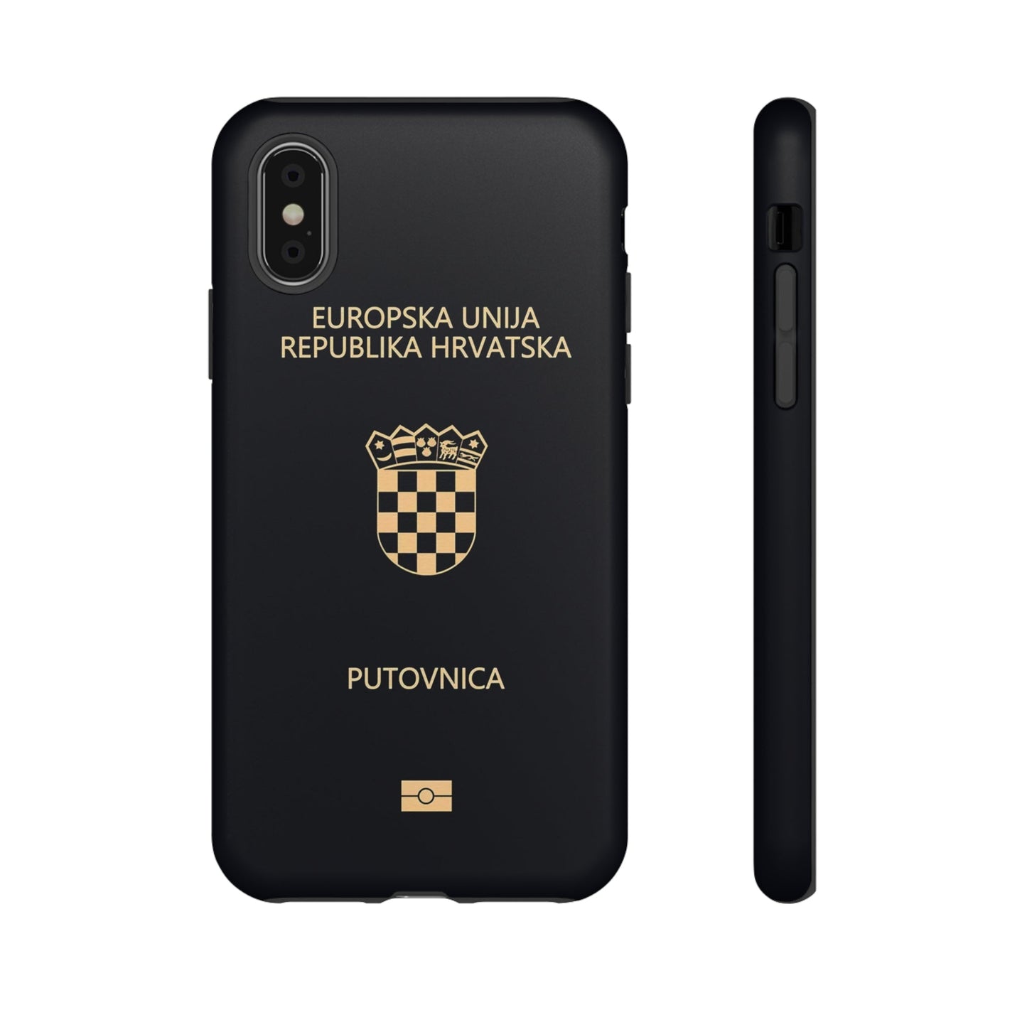 Phone Case-Croatian Passort | Tough-iPhone XS-Matte-PhoneCaseBoss-Phone-Best-Phone-Cases