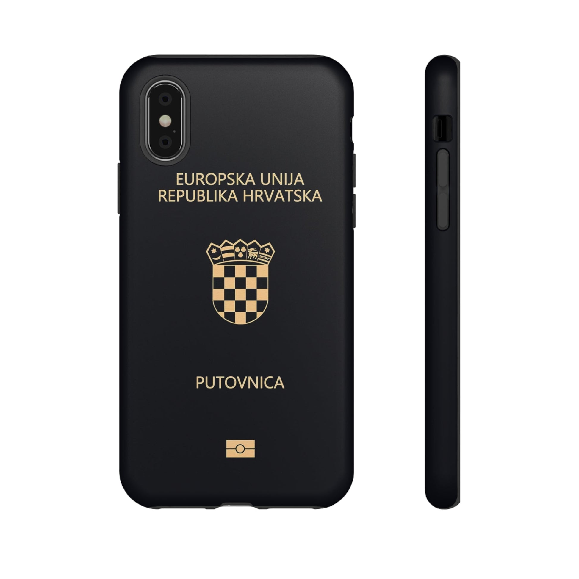 Phone Case-Croatian Passort | Tough-iPhone XS-Matte-PhoneCaseBoss-Phone-Best-Phone-Cases