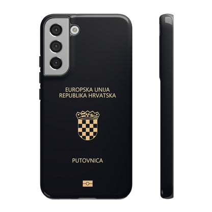 Phone Case-Croatian Passort | Tough-Samsung Galaxy S22 Plus-Glossy-PhoneCaseBoss-Phone-Best-Phone-Cases