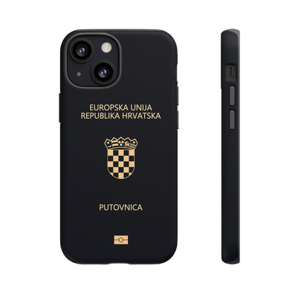 Phone Case-Croatian Passort | Tough-iPhone 13 Mini-Matte-PhoneCaseBoss-Phone-Best-Phone-Cases