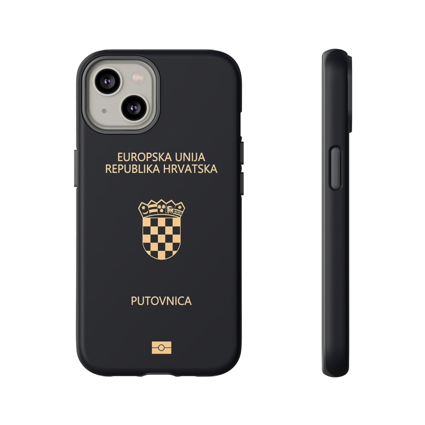 Phone Case-Croatian Passort | Tough-iPhone 14-Matte-PhoneCaseBoss-Phone-Best-Phone-Cases
