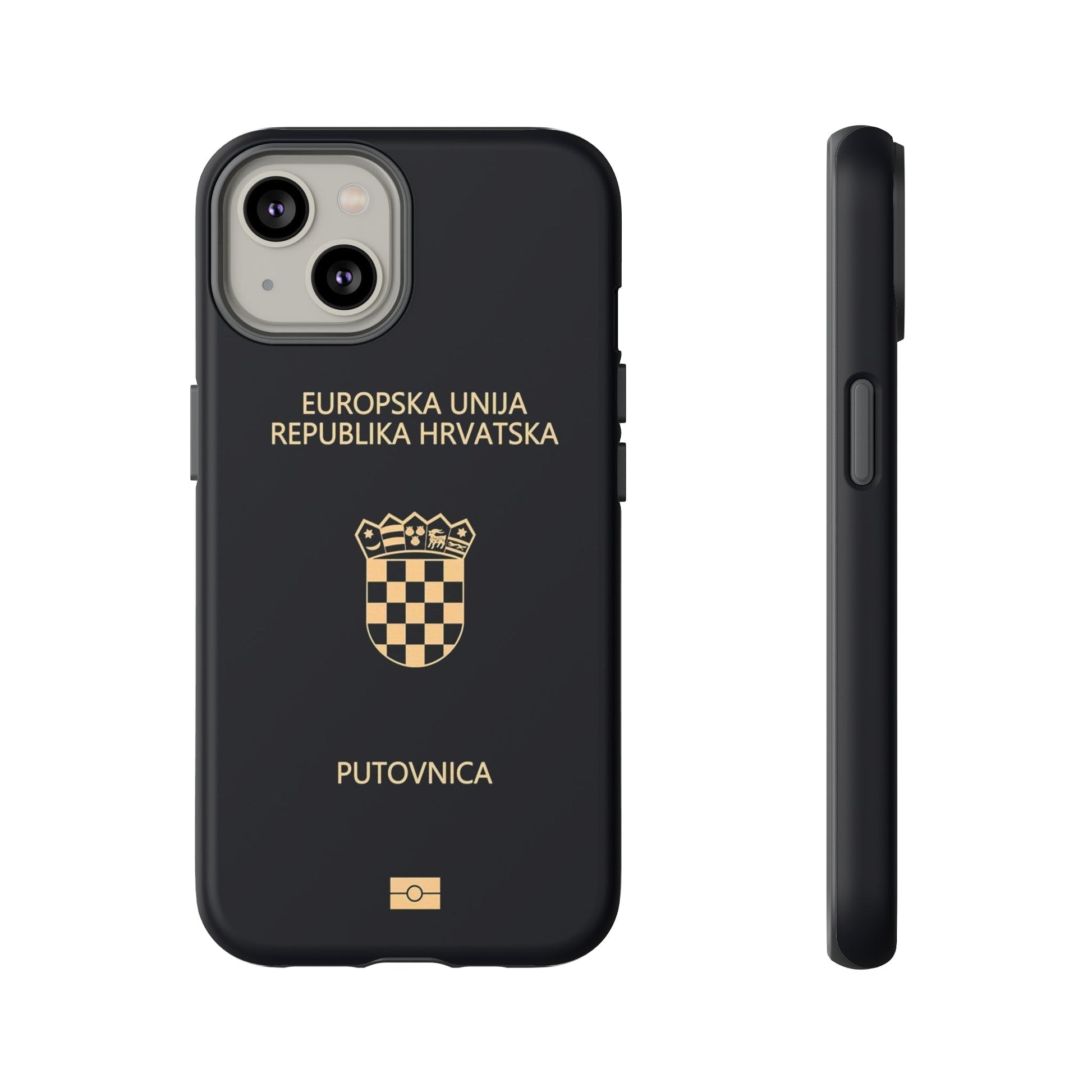 Phone Case-Croatian Passort | Tough-iPhone 14-Matte-PhoneCaseBoss-Phone-Best-Phone-Cases