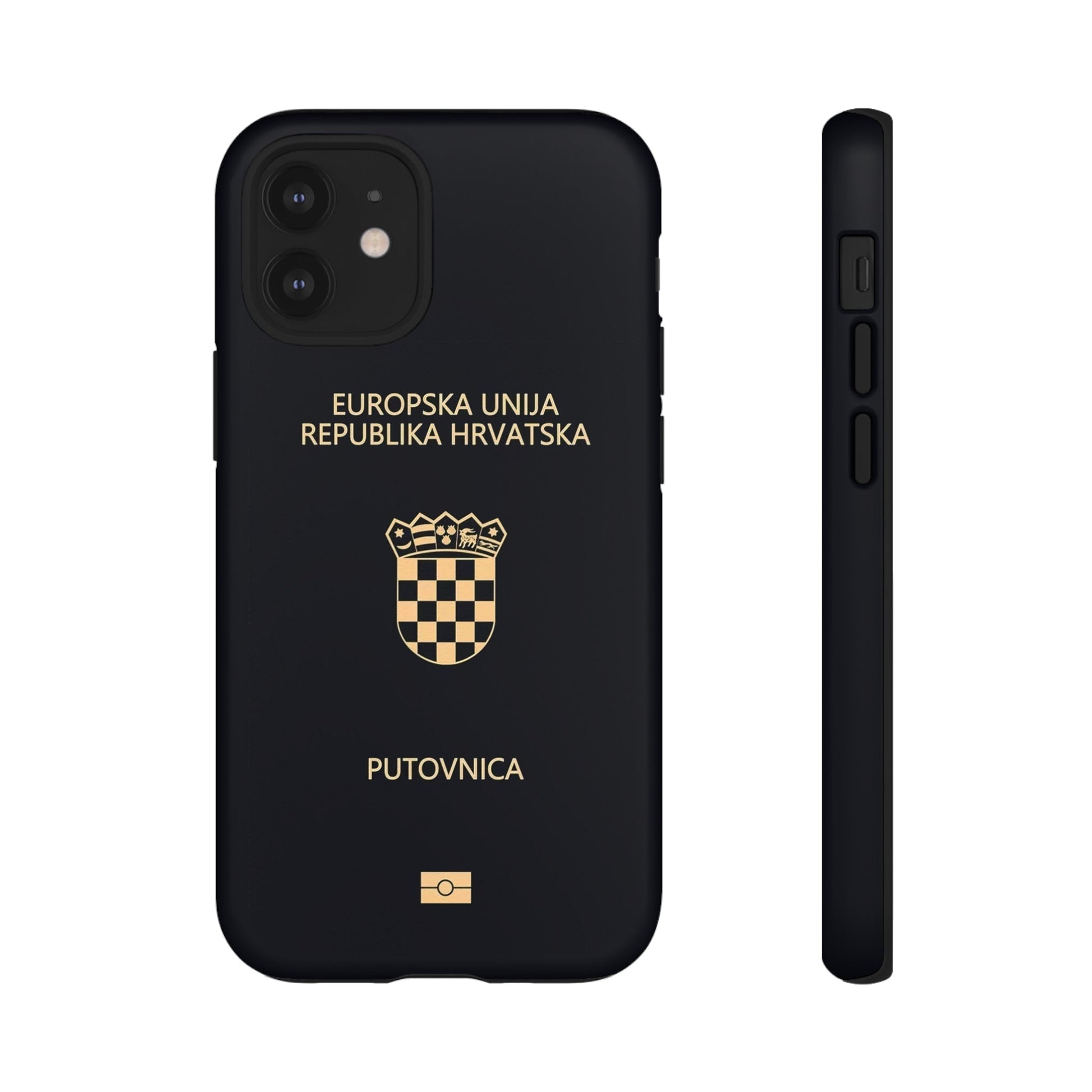 Phone Case-Croatian Passort | Tough-iPhone 12 Mini-Matte-PhoneCaseBoss-Phone-Best-Phone-Cases