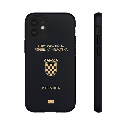 Phone Case-Croatian Passort | Tough-iPhone 12 Mini-Matte-PhoneCaseBoss-Phone-Best-Phone-Cases