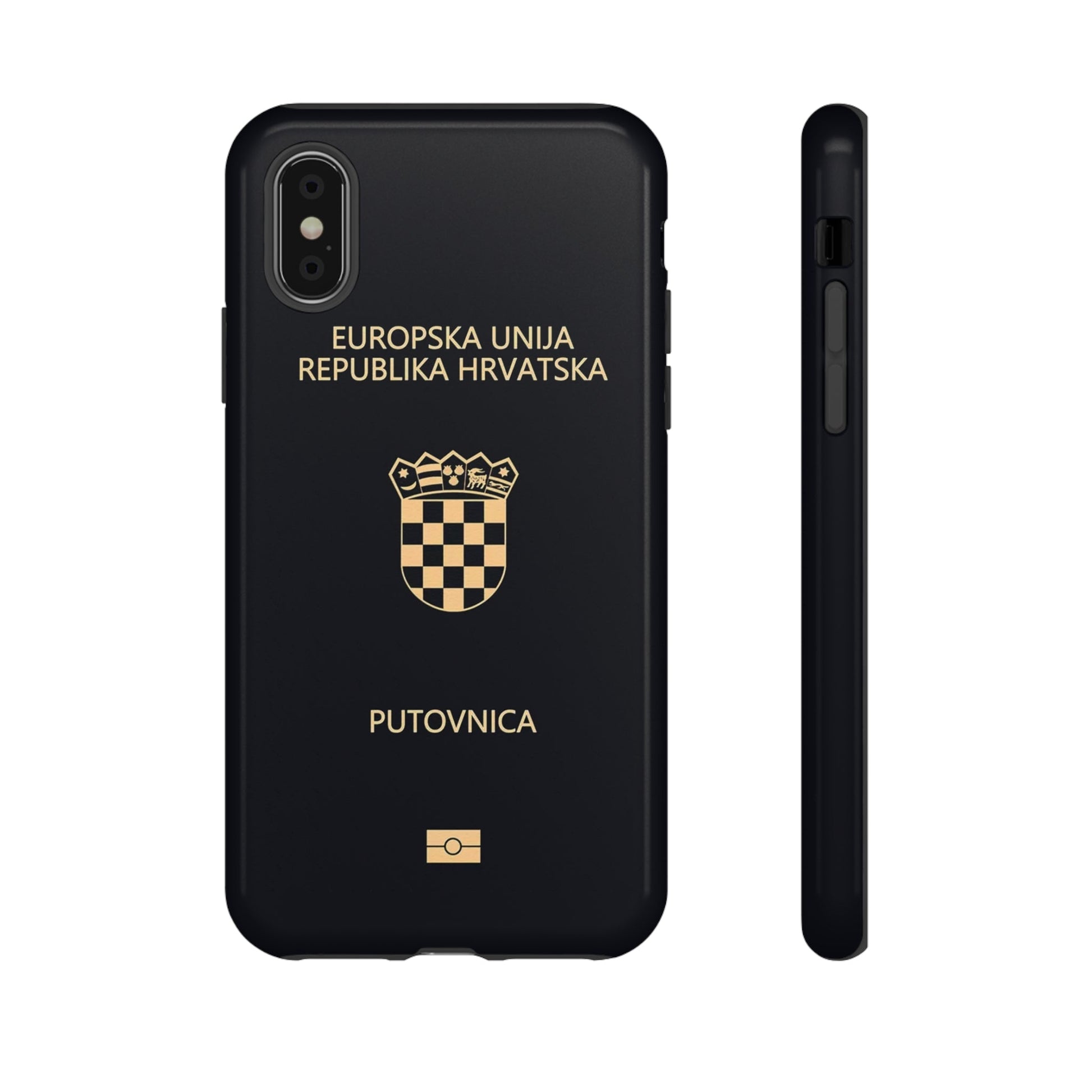 Phone Case-Croatian Passort | Tough-iPhone XS-Glossy-PhoneCaseBoss-Phone-Best-Phone-Cases