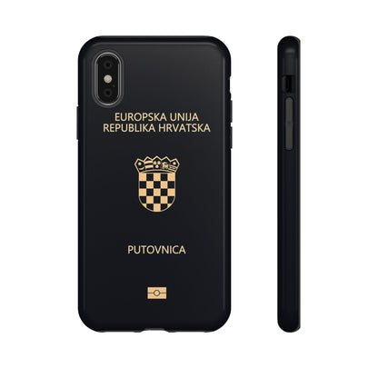 Phone Case-Croatian Passort | Tough-iPhone XS-Glossy-PhoneCaseBoss-Phone-Best-Phone-Cases