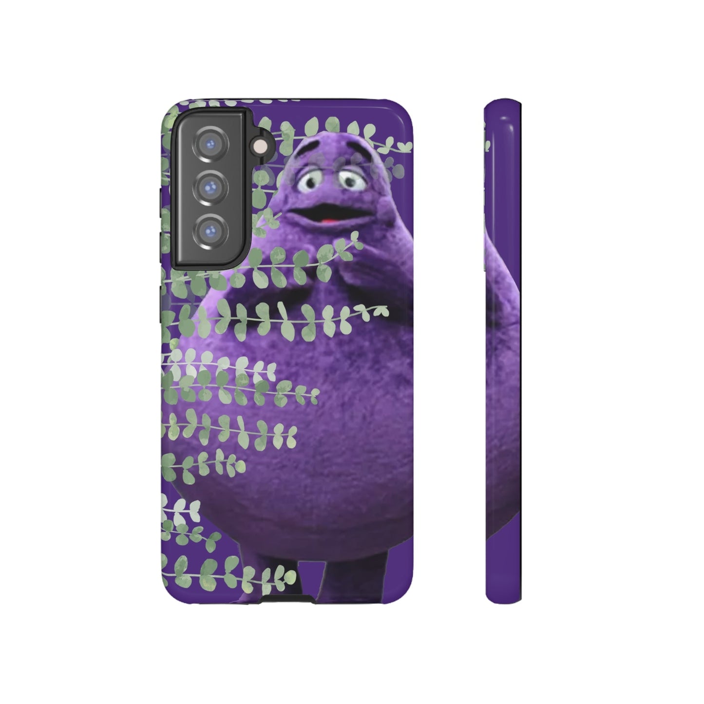 Phone Case-Evil Purple McBlob | Tough-Samsung Galaxy S21 FE-Glossy-PhoneCaseBoss-Phone-Best-Phone-Cases