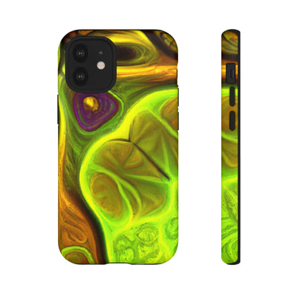 Phone Case-FRACTAL GREEN | Tough-iPhone 12 Mini-Matte-PhoneCaseBoss-Phone-Best-Phone-Cases