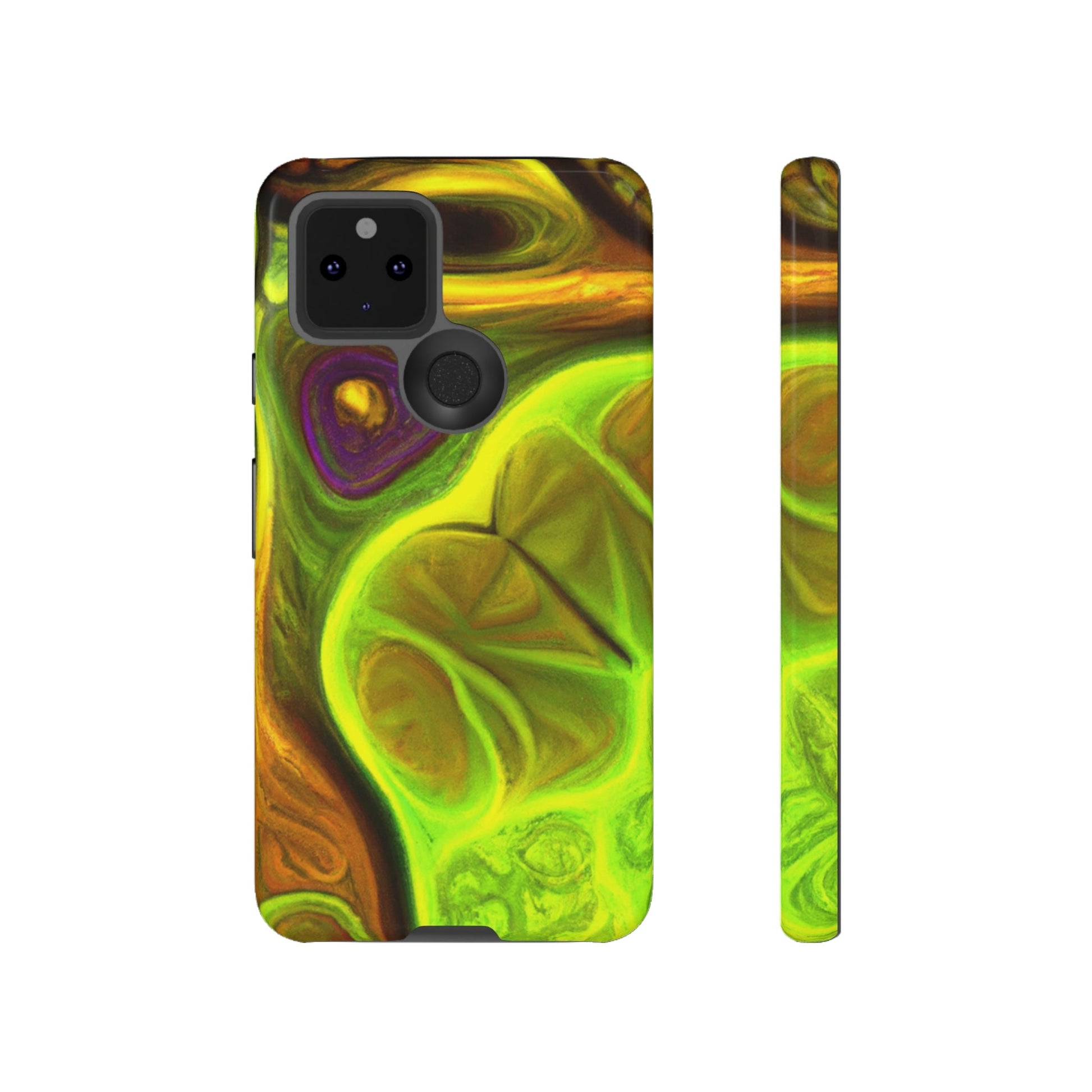 Phone Case-FRACTAL GREEN | Tough-Google Pixel 5 5G-Glossy-PhoneCaseBoss-Phone-Best-Phone-Cases